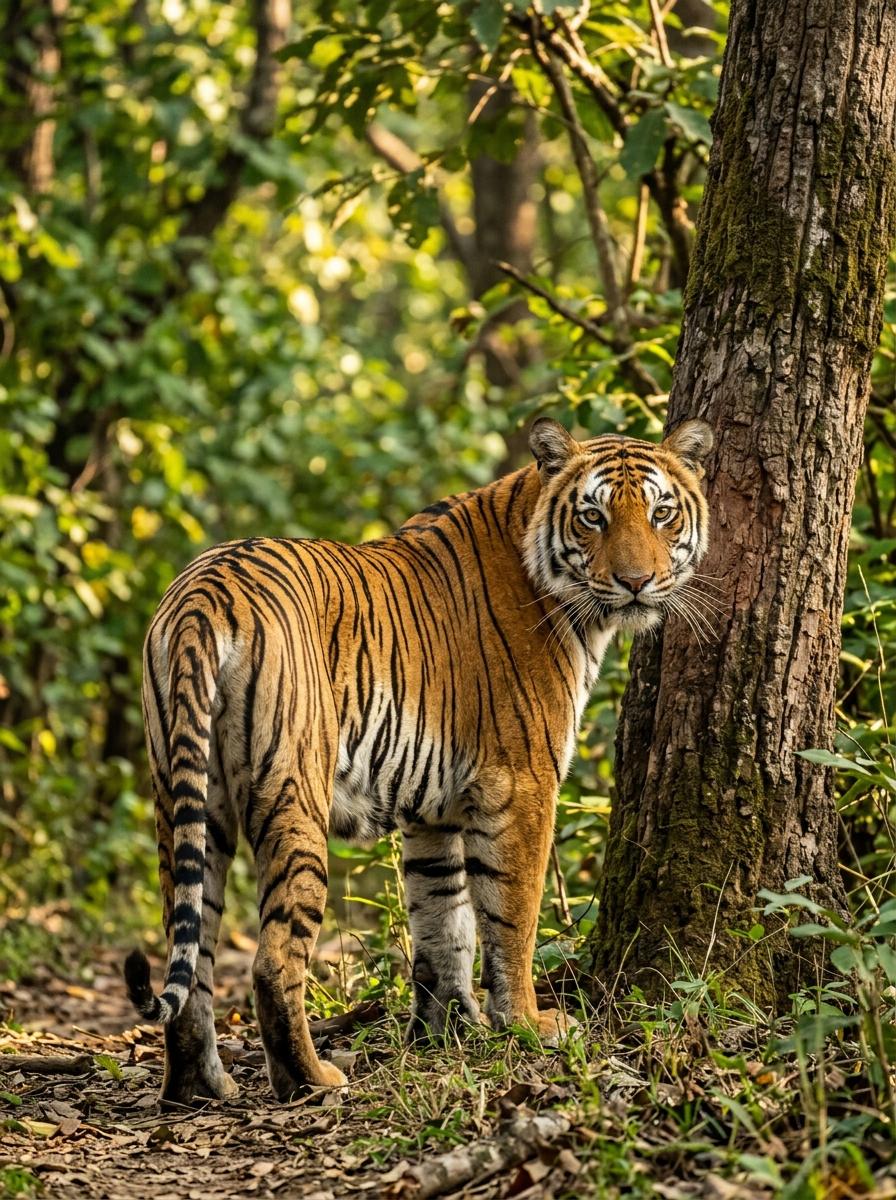 Tiger portrait captured on a Jim Corbett jeep safari